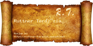 Ruttner Terézia névjegykártya